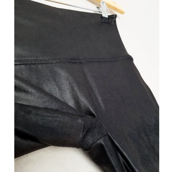Spanx Faux Leather High Waist Slimming Tummy Control Leggings L Black $98 Slim - Picture 13 of 16